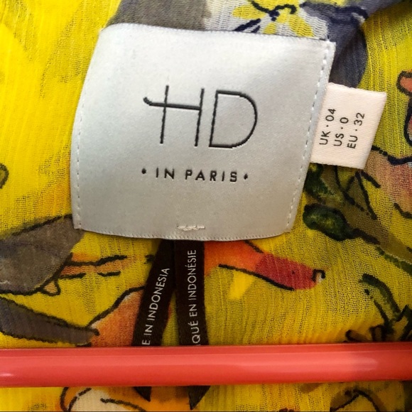 Anthropologie HD in Paris yellow floral flutter - Picture 8 of 8